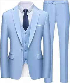 Traje elegante para hombre, boda, 3 piezas, 2 conjuntos, Blazers, chaquetas completas, chaleco, pantalones, moda Formal, abrigos de lujo, traje clásico 2025 - buy online