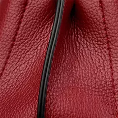 Bolso de mano de cuero de alta calidad para mujer, bolsa de hombro multifuncional, de diseñador de lujo, Color sólido - Eleganzie