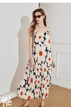 TOYOUTH-vestido con tirantes para mujer, novedad de primavera 2021, vestido recto sin mangas con estampado plisado para vacaciones y sol - tienda en línea