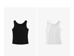TOYOUTH mujeres camisetas sin mangas 2025 primavera nuevo Color contrastante cintura delgada chaleco sin mangas - comprar en línea