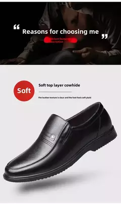 Zapatos de cuero genuino, mocasines para Hombre, zapatos de cuero informales de negocios, mocasines suaves clásicos, zapatos planos transpirables para Hombre - tienda en línea