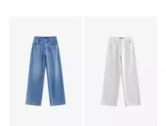 TOYOUTH, pantalones vaqueros de mezclilla para mujer, primavera 20220, nueva pierna ancha de acetato, cintura media baja, pantalones de pierna ancha rectos ajustados en internet