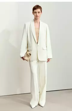 Amii-abrigo de sastre minimalista para mujer, chaqueta holgada de longitud media con cuello de solapa y estampado de retazos, para oficina, novedad de otoño, 2024, 12443016 - comprar en línea
