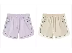 Imagen de Semir-pantalones cortos deportivos de secado rápido para mujer, Shorts holgados, elegantes, a la moda, verano, 2024
