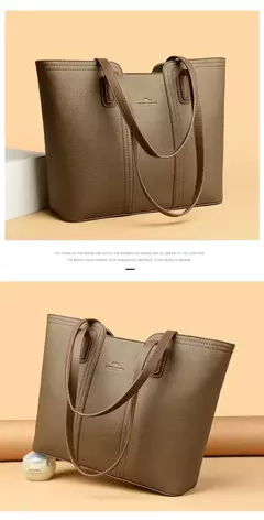 Imagen de Bolsos de mujer de 3 capas de marca genuina, bolsos grandes de cuero suave de alta calidad de diseñador, bolso de hombro para mujer 2024, bolso de mensajero 2024