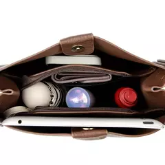 Imagen de Bolsos de mano con asa superior para mujer, bolso de piel sintética de alta calidad, bolso de hombro tipo bandolera para mujer, bolso informal mediano KAIDIFEINIROO 2025