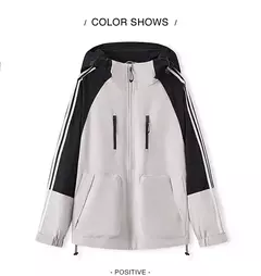 Chaqueta Semir para hombre, primavera 20224, nueva moda de retazos, prendas de vestir exteriores de tres pruebas, Top holgado con capucha - tienda en línea