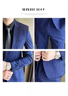 2023Boutique de gama alta nuevos hombres (traje + pantalones) vestido de fiesta de boda británico moda informal de negocios tendencia guapo conjunto de dos piezas
