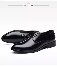 Zapatos de cuero transpirables para hombre, calzado Formal de negocios, Punta puntiaguda, con cordones, para boda, talla grande, Amazon en internet