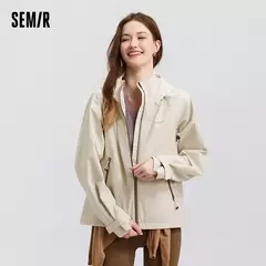 Imagen de Semir prendas de vestir exteriores para mujer a prueba de viento de tres pruebas primavera 2025 nueva chaqueta con capucha de manga raglán a la moda
