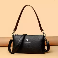 Imagen de Bolsos de hombro tipo bandolera de piel sintética de alta calidad para mujer, bolsos de lujo para madre 2025, bolso de mano tipo mensajero para mujer, bolso de mano de dos capas