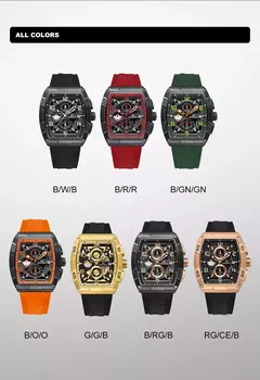 Marca de moda NAVIFORCE, relojes de cuarzo con diseño dorado para hombre, reloj de pulsera informal para hombre, reloj multifunción de PU resistente al agua de gran diámetro - buy online
