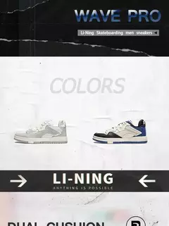 Li-ning-zapatillas de Skateboarding para hombre, calzado deportivo de doble cojín, cómodo, usable, estilo de vida clásico, 001 BTC, AECU029 on internet