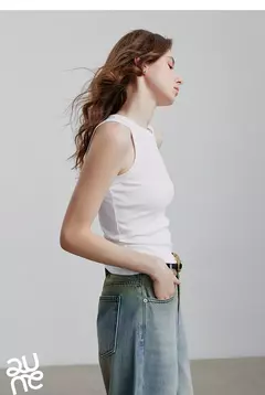 TOYOUTH mujeres camisetas sin mangas 2025 primavera nueva sin mangas Color sólido ropa interior deportiva chaleco Tops - online store