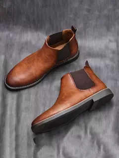 40 ~ 46 Botas Chelsea para hombre Botas de hombre de moda cómodas retro de marca - tienda en línea