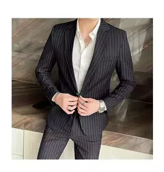 2023Boutique de gama alta nuevos hombres (traje + pantalones) vestido de fiesta de boda británico moda informal de negocios tendencia guapo conjunto de dos piezas