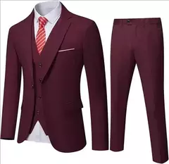Traje elegante para hombre para boda, 3 piezas, 2 conjuntos, Blazers, chaquetas completas, chaleco, pantalones, abrigos de lujo a la moda, traje clásico Formal 2025 - comprar en línea