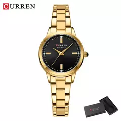 Reloj femenino de Pulsera CURREN – Elegancia Minimalista con Esfera - Eleganzie