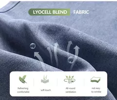 Pantalones vaqueros Lyocell de seda de hielo para hombre, pantalones vaqueros rectos holgados ultrafinos de verano, pantalones suaves y cómodos de marca para hombre, pantalones azul claro