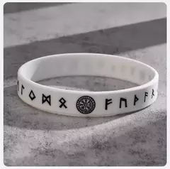 Vnox Pulsera de silicona de 12 mm para hombres, pulsera de silicona de caucho suave, juego de brazaletes con runas y brújula vikinga nórdica - tienda en línea