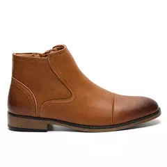 Imagen de Botas cómodas de cuero al tobillo para hombres Botas para hombres Marca de moda