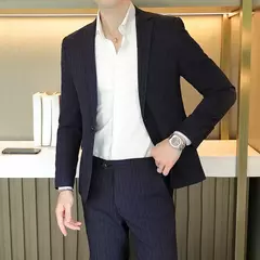 Image of 2023Boutique de gama alta nuevos hombres (traje + pantalones) vestido de fiesta de boda británico moda informal de negocios tendencia guapo conjunto de dos piezas