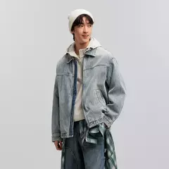 Chaqueta Semir para hombre, chaqueta vaquera Vintage, ropa, Top de primavera, chaqueta vaquera versátil a la moda, 2025 - online store