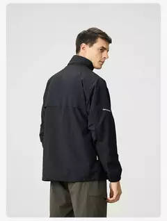SIMWOOD 2025 Primavera Verano de gran tamaño fino ligero al aire libre chaquetas con capucha ocultas hombres chaqueta de tela arrugada