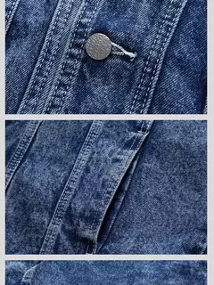 Chaqueta informal de moda para hombre, Top de mezclilla lavada, chaqueta vaquera holgada de talla grande para otoño, chaqueta para hombre - online store