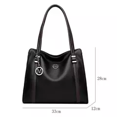 Imagen de Bolsos de lujo de cuero suave para mujer, bolsos de hombro de diseñador, bolsos con asa superior de gran capacidad, bolso de compras, bolso principal