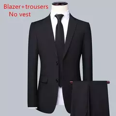 Traje de negocios de Color sólido para hombre 2025, moda de alta calidad para banquete, boda, tendencia, novio, padrino individual 3/2/1 - Eleganzie
