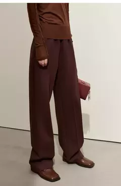 AMII minimalismo 2024 primavera nuevo Arco Split pantalones casuales de las mujeres de cintura alta pantalones de plátano básico femenino pantalones sueltos 12421059 - tienda en línea