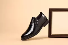 Zapatos de vestir con cremallera y cabeza de león Retro de lujo para hombre, mocasines de negocios para oficina, zapatos de boda para fiesta de alta calidad, nuevo estilo - tienda en línea