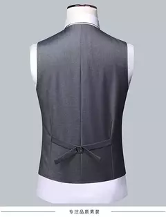 Image of Traje de negocios de moda para hombre, Blazer, chaleco y pantalones, informal, Formal, profesional, Boutique, para boda, 3 piezas, M-6XL, 2024