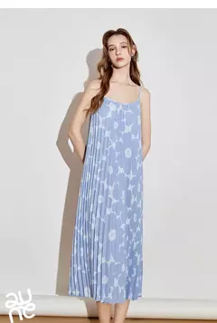 TOYOUTH-vestido con tirantes para mujer, novedad de primavera 2021, vestido recto sin mangas con estampado plisado para vacaciones y sol