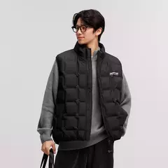 Semir abajo chaleco hombres 2024 nuevo invierno cuello alto impreso ropa de abrigo texturizada apilamiento ropa interior moda versátil. - online store