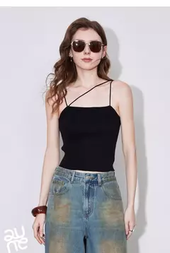 TOYOUTH-Chaleco para mujer, camisola de punto Sexy ajustada asimétrica, camisetas sin mangas, primavera 2025 - tienda en línea