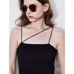 TOYOUTH-Chaleco para mujer, camisola de punto Sexy ajustada asimétrica, camisetas sin mangas, primavera 2025