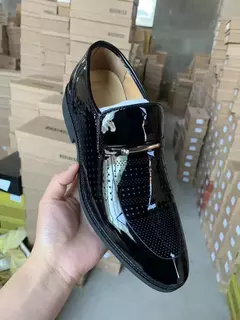 Zapatos de charol para hombre, zapatos de negocios, mocasines informales con punta estrecha, zapatos de lujo para fiesta y boda de talla grande - Eleganzie