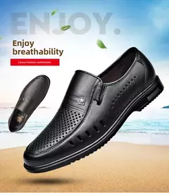 Zapatos de cuero genuino, mocasines para Hombre, zapatos de cuero informales de negocios, mocasines suaves clásicos, zapatos planos transpirables para Hombre