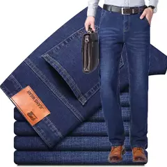 Pantalones vaqueros elásticos para hombre, vaqueros de estilo clásico, ajustados, informales, de marca, 2023 - buy online