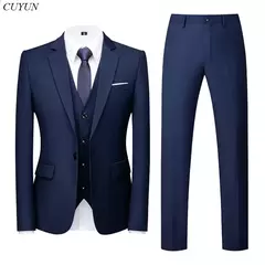 Trajes de hombre para boda, 2 piezas, 3 conjuntos, chaquetas, chaleco, pantalones, Blazers, abrigos formales elegantes, traje clásico completo 2024 de alta calidad on internet