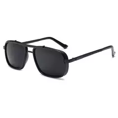 Gafas de sol rectangulares de lujo para hombre, gafas de sol Retro de Metal Steam Punk, gafas clásicas para conducir al aire libre, gafas de verano en internet