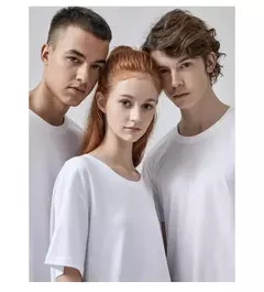 Image of Metersbonwe Camiseta de manga corta para hombre, algodón puro perenne, camisetas monocromáticas informales, camisetas de gran oferta