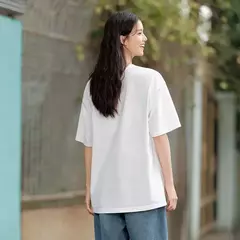Imagen de Semir-Camiseta de manga corta para mujer, Top de longitud media con hombros caídos, holgado e informal, con estampado de frutas y letras, novedad de verano 2024