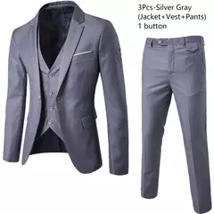 Trajes para hombres elegantes, Blazers de 3 piezas, 2 conjuntos, chaquetas de boda, chaleco, pantalones, moda de lujo, traje completo clásico, traje Formal 2025 en internet
