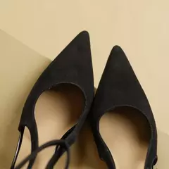 FEDONAS-Sandalias con correa en el tobillo para mujer, zapatos de tacón alto fino, puntiagudos, de cuero genuino, elegantes, para primavera y verano, para fiesta y graduación - Eleganzie