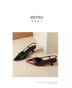 Image of 2024 nuevos zapatos de vestir de verano para Mujer, Sandalias de charol sin cordones con punta en pico, Sandalias con hebilla, tacones medios, Sandalias para Mujer