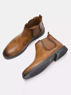 40 ~ 46 Botas Chelsea para hombre Botas de hombre de moda cómodas retro de marca - comprar en línea