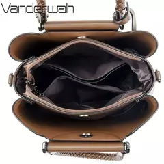 VANDERWAH, bolsos de diseño de 3 capas para mujer, bolsos de hombro tipo bandolera de diseñador de lujo, bolso de mano informal de cuero PU de alta calidad para mujer - comprar en línea